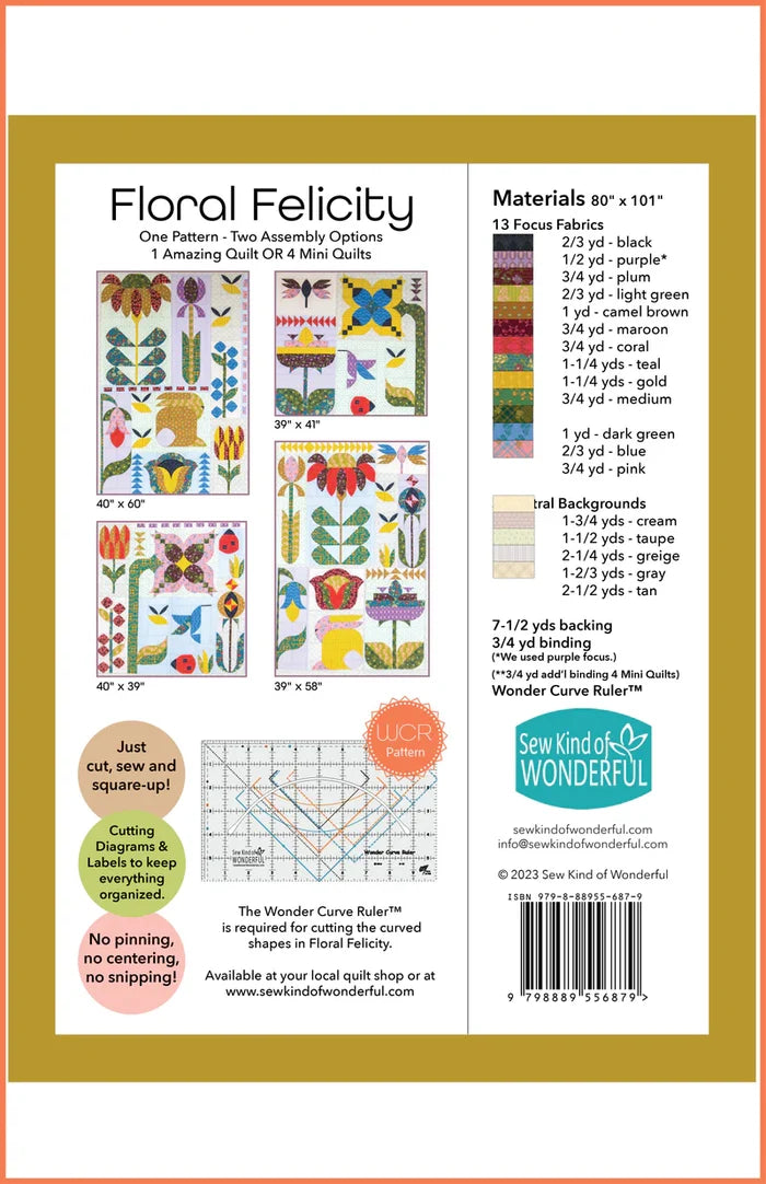 Sew Kind of Wonderful Floral Felicity Sampler Book