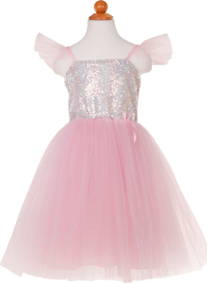 Silver Sequins Princess Dress (Size 7-8)