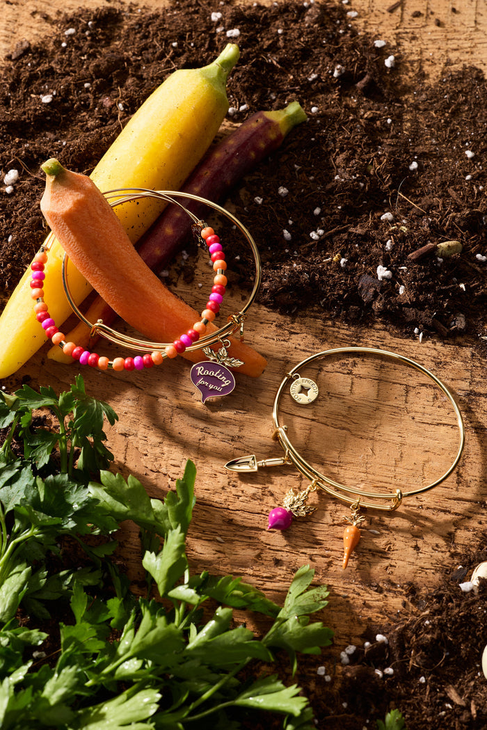 Summer Hues Beaded Charm Bangle
