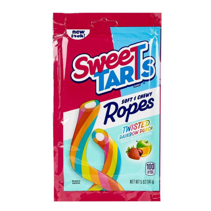 SweeTARTS Rainbow Punch Twisted Ropes Candy Peg Bag - 12 Count
