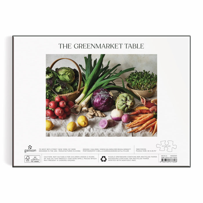 The Greenmarket Table 1500 Piece Puzzle Bella Karragiannidis