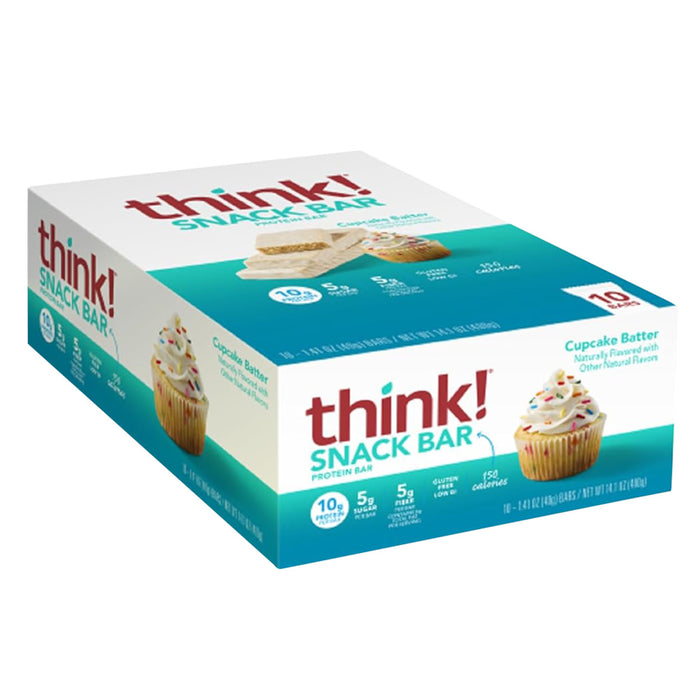 Think Cupcake Batter Protein Bar - 10 Count 1.41 OZ