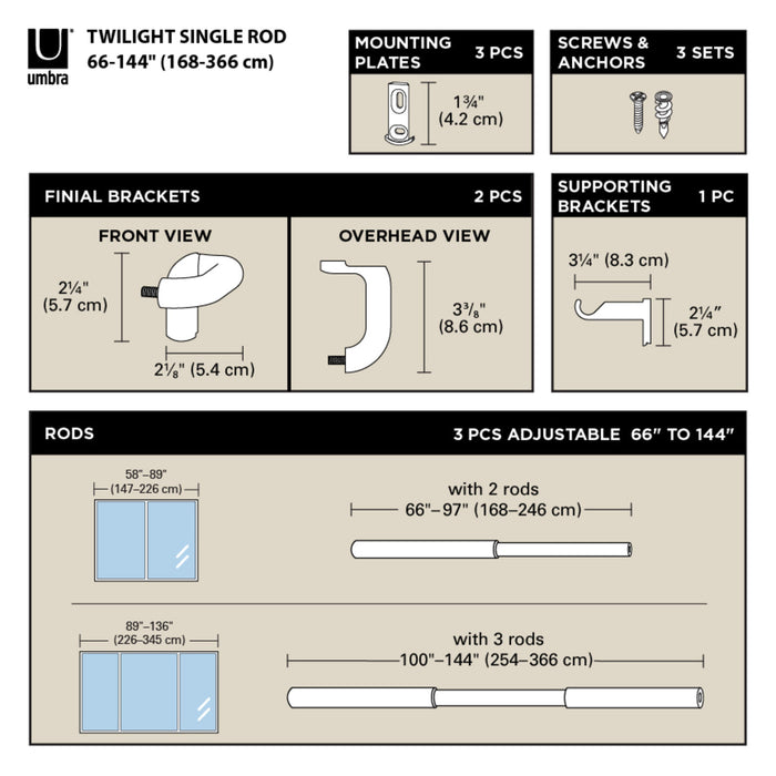 Twilight Blackout Curtain Rod - More Options - BEAM
