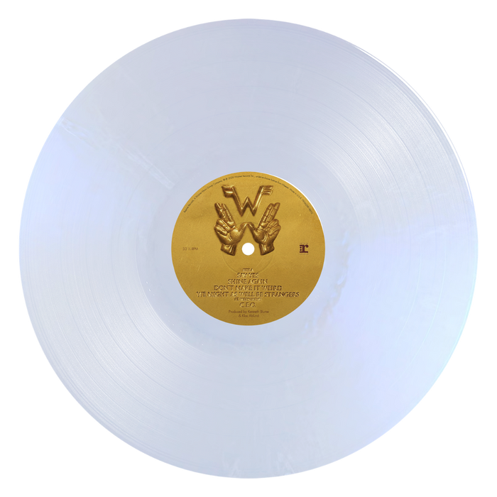 Weezer artifact wzr002 signed white gold vinyl record with translucent white vinyl and gold embossed label