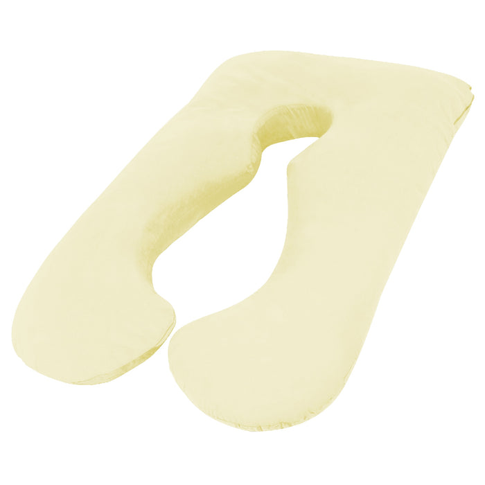 Woolcomfort Aus Made Maternity Pregnancy Nursing Sleeping Body Pillow Pillowcase Included Cream-Home Living Store-Home & Garden > Linens & Bedding > Bedding > Pillows