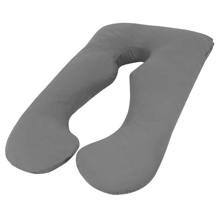 Woolcomfort Aus Made Maternity Pregnancy Nursing Sleeping Body Pillow Pillowcase Included Grey-Home Living Store-Home & Garden > Linens & Bedding > Bedding > Pillows