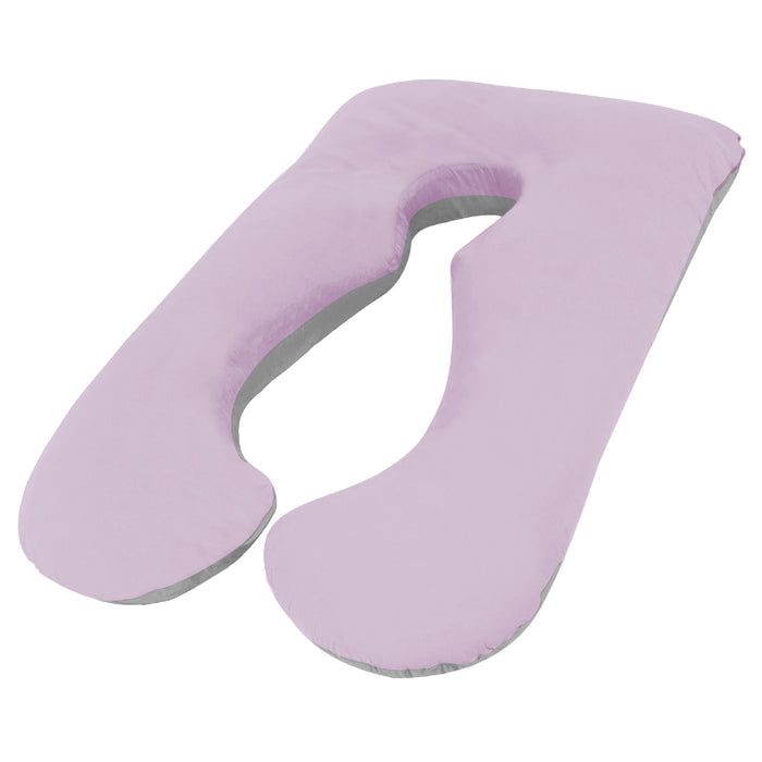 Woolcomfort Aus Made Maternity Pregnancy Nursing Sleeping Body Pillow Pillowcase Included Lilac x Grey-Home Living Store-Home & Garden > Linens & Bedding > Bedding > Pillows