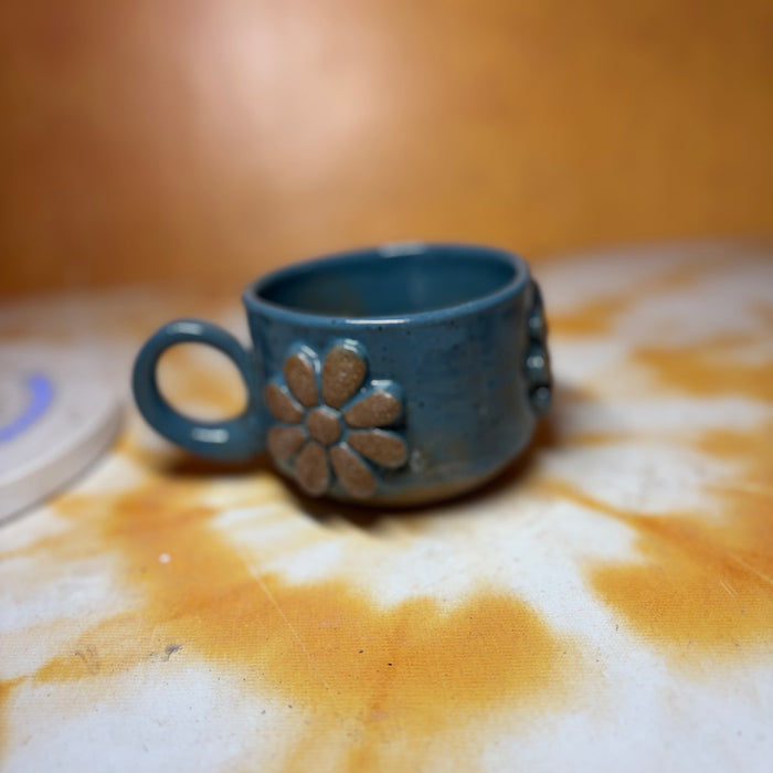 12oz Blue Flower Mug