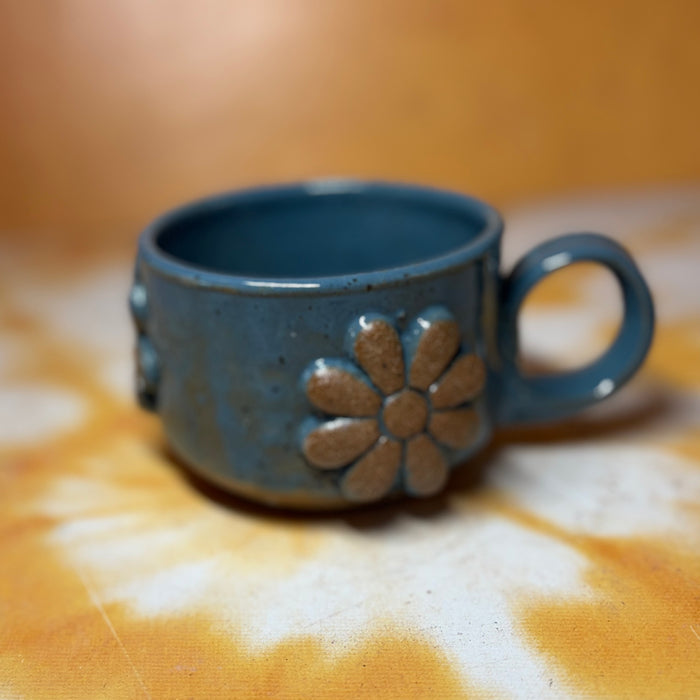 12oz Blue Flower Mug
