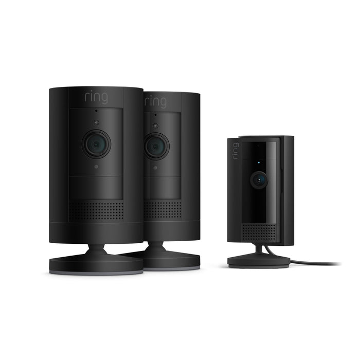 Black:2-Pack Outdoor Camera Battery + Indoor Camera (2nd Gen)  (UK adapter)