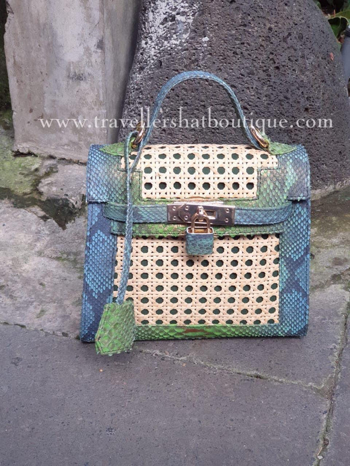 20cm Solihiya O'Kelly with Snake Skin Leather Travellers Hat Boutique