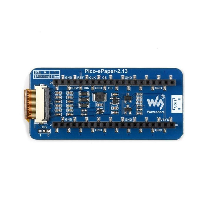 2.13" Red/Black/White E-Ink E-Paper Display Module for Raspberry Pi Pico (212×104) by Waveshare - The Pi Hut