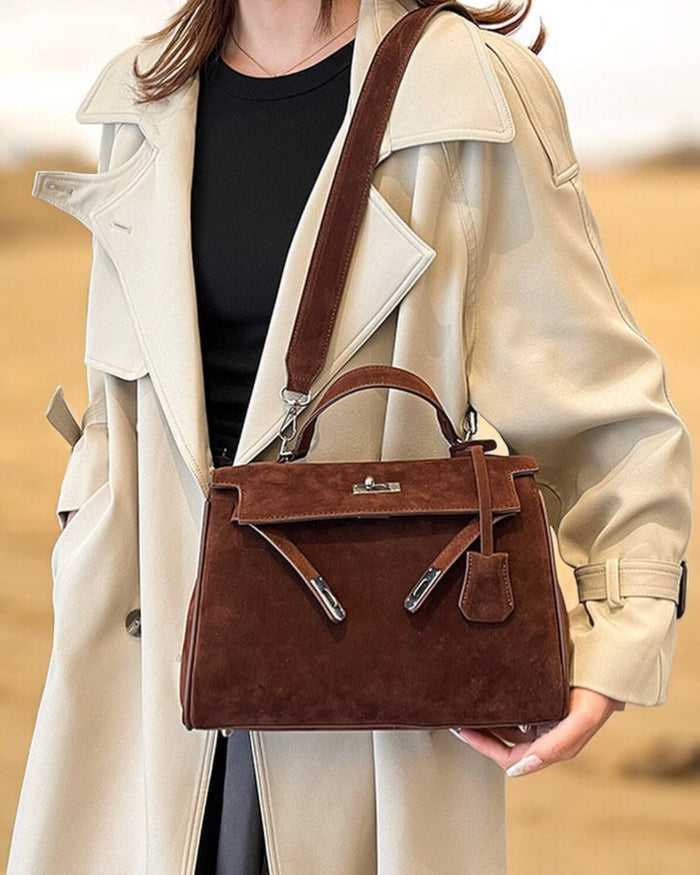 28cm Retro Suede Bag Travellers Hat Boutique