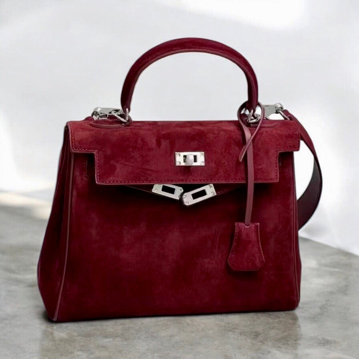 28cm Retro Suede Bag Travellers Hat Boutique