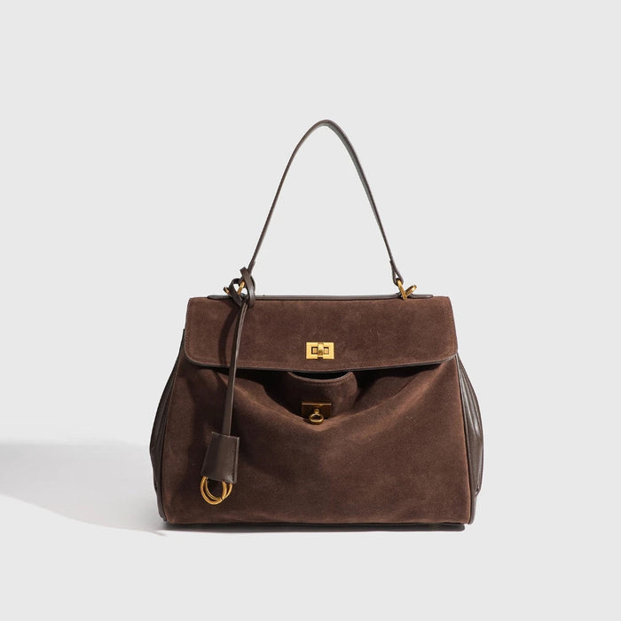 28cm Retro Suede Bag Travellers Hat Boutique