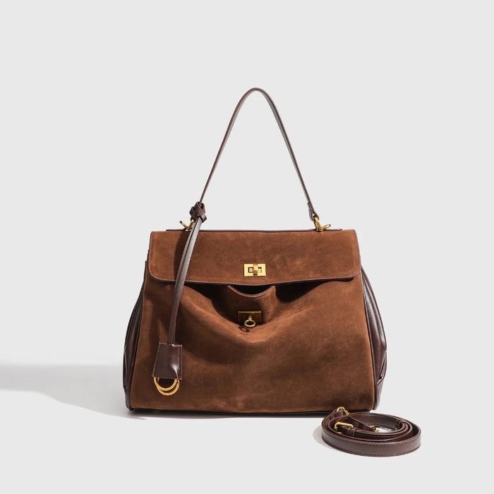 28cm Retro Suede Bag Travellers Hat Boutique