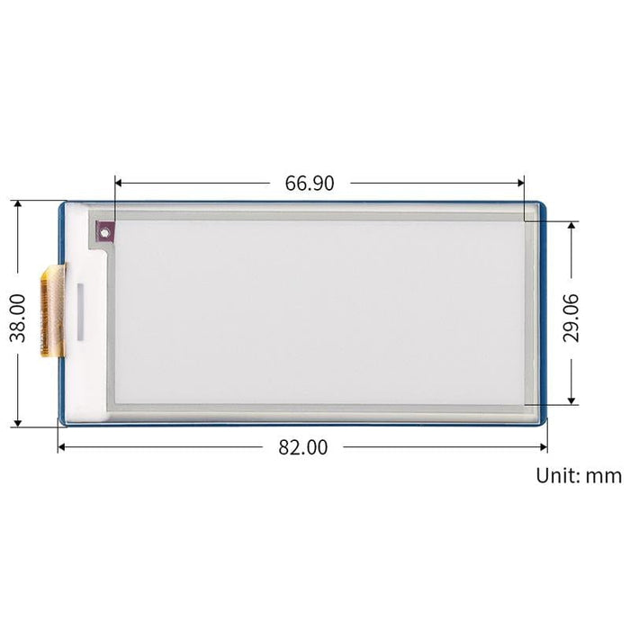 2.9" Red/Black/White E-Ink E-Paper Display Module for Raspberry Pi Pico (296×128) by Waveshare - The Pi Hut