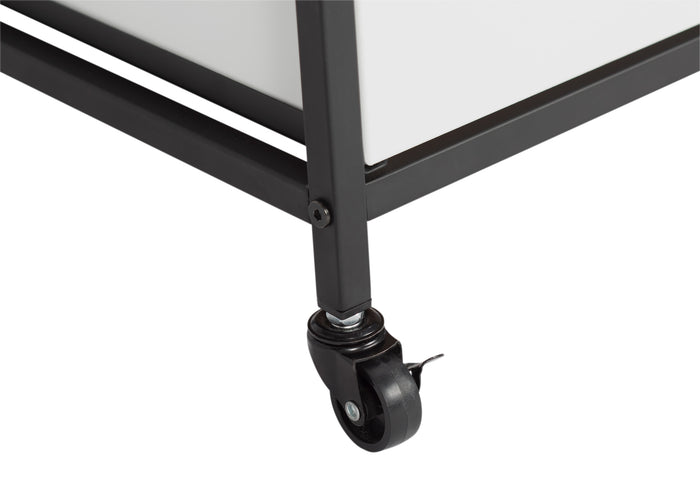 3-Drawer Mobile Organizer Cart for Home, Office, Craft, Sewing Storage - Black/White 10223