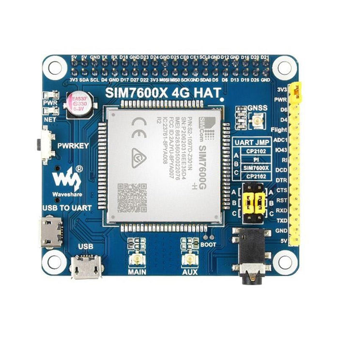 4G HAT for Raspberry Pi - LTE Cat-4/3G/2G with GNSS Positioning by Waveshare - The Pi Hut