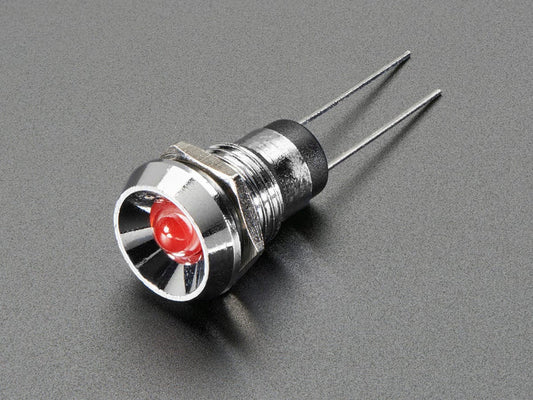 5mm Chromed Metal Wide Concave Bevel LED Holder - Pack of 5 by The Pi Hut - The Pi Hut