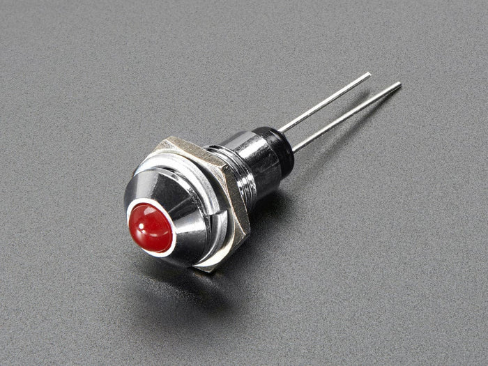 5mm Chromed Metal Wide Convex Bevel LED Holder - Pack of 5 by The Pi Hut - The Pi Hut