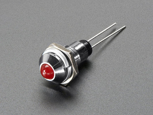 5mm Chromed Metal Wide Convex Bevel LED Holder - Pack of 5 by The Pi Hut - The Pi Hut
