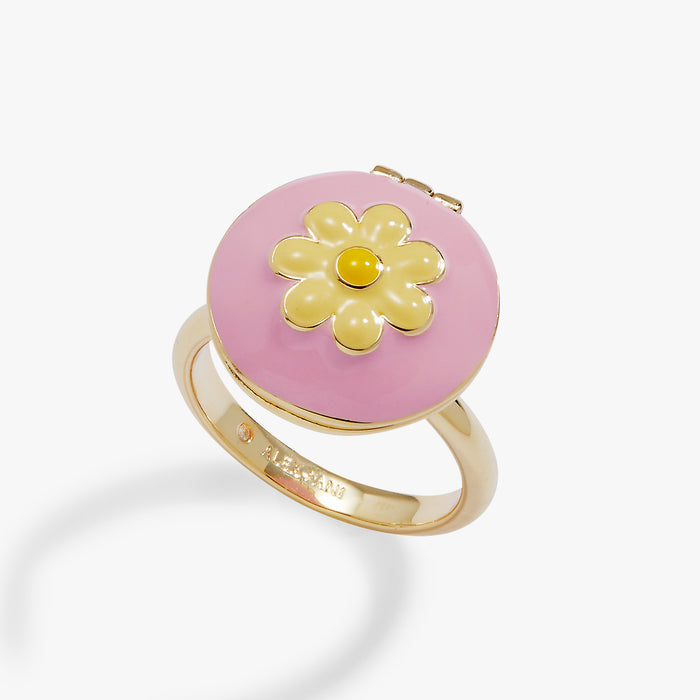 60s Hair Dryer & Curler Locket Ring