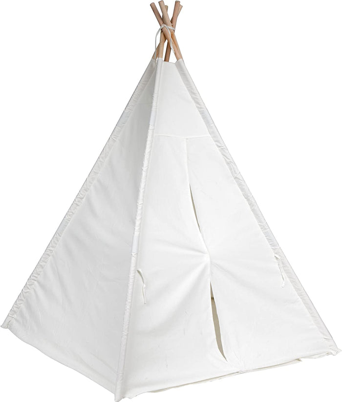 6ft Giant Teepee Play House of Pine Wood With Carry Case White