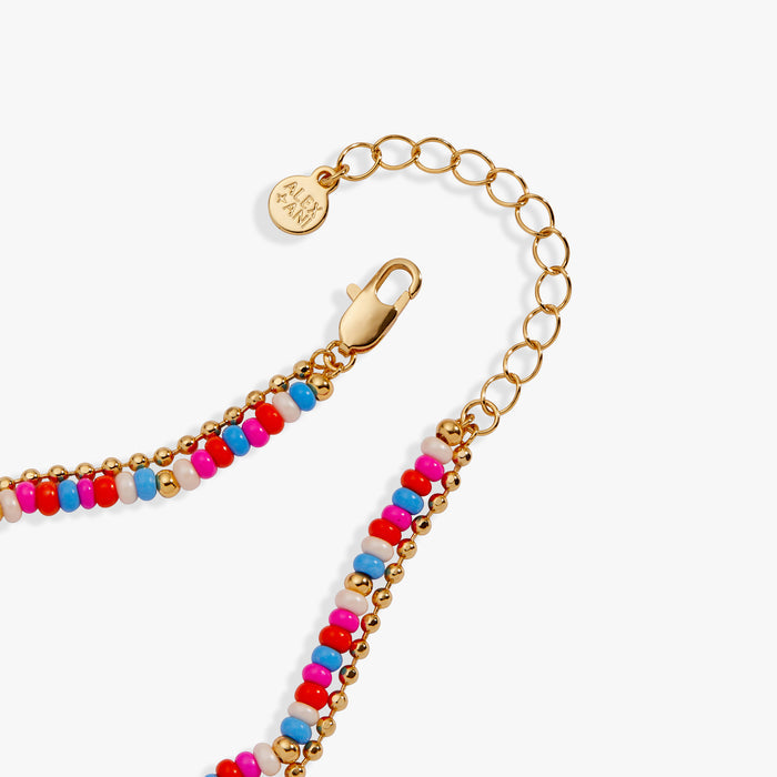 70s Roller Skate Double Strand Bracelet