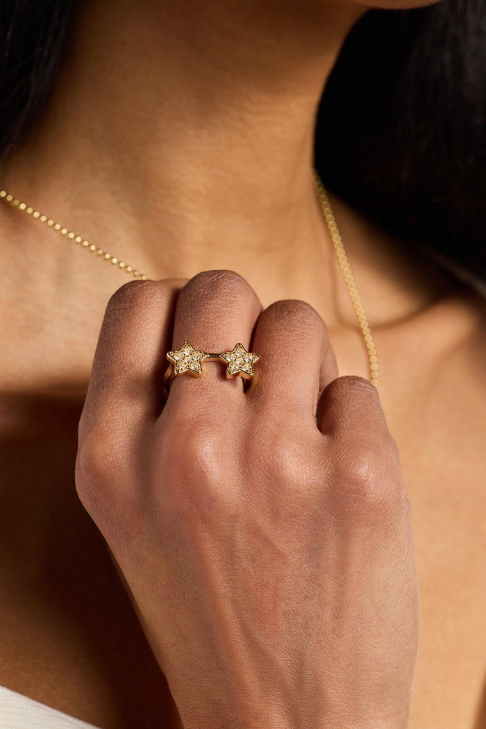 70s Star Glasses Ring