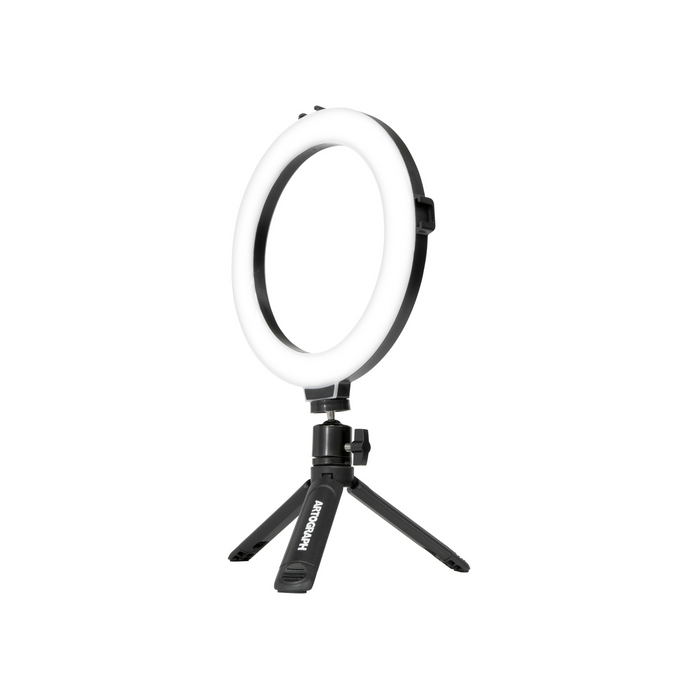 8-Inch Ring Light with Tabletop or Hand Held Tripod Stand and Phone Holder for Videos - 25600