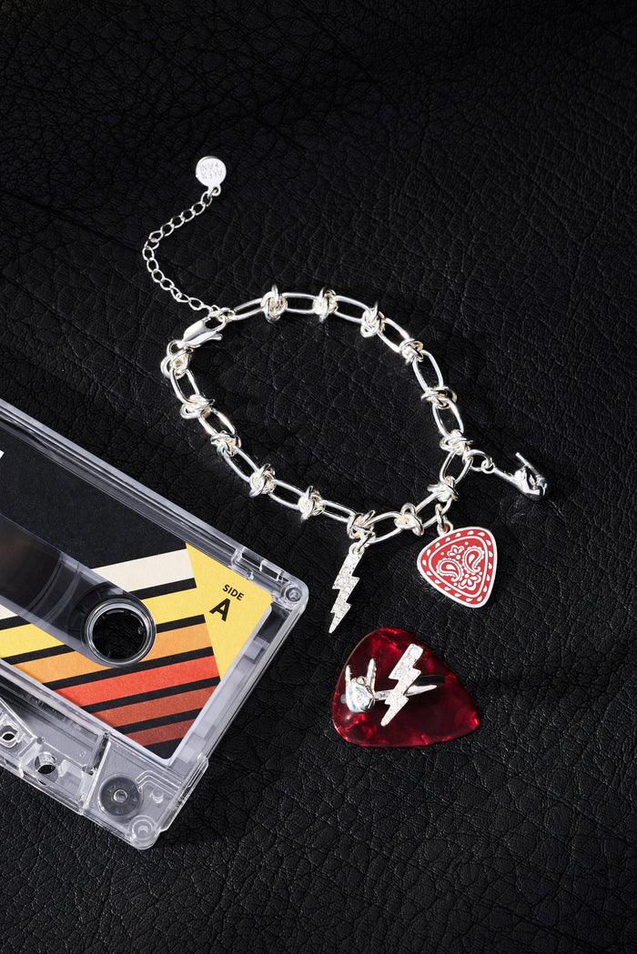 80s Rock Star Charm Chain Bracelet