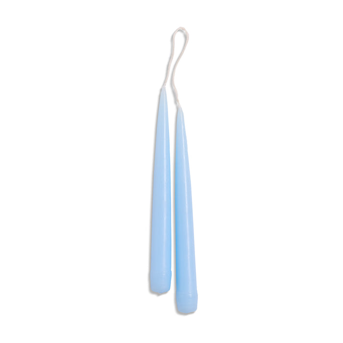 9" Taper Candle Set in Ice Blue