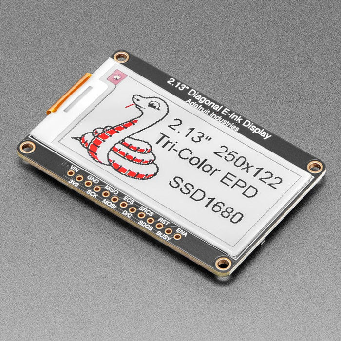 Adafruit 2.13" 250x122 Tri-Color eInk / ePaper Display with SRAM - SSD1680 Driver by Adafruit - The Pi Hut