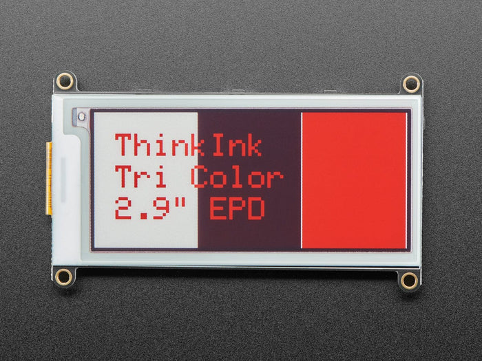 Adafruit 2.9" Tri-Color eInk / ePaper Display FeatherWing (Red Black White) by Adafruit - The Pi Hut