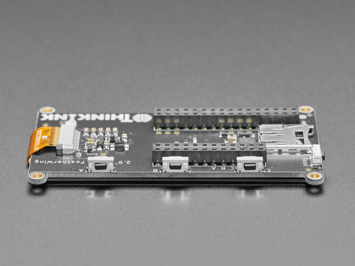 Adafruit 2.9" Tri-Color eInk / ePaper Display FeatherWing (Red Black White) by Adafruit - The Pi Hut
