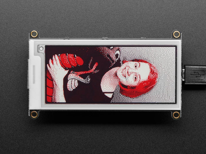 Adafruit 2.9" Tri-Color eInk / ePaper Display FeatherWing (Red Black White) by Adafruit - The Pi Hut