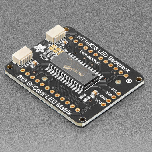 Adafruit Bicolor LED Square Pixel Matrix with I2C Backpack - Qwiic / STEMMA QT by Adafruit - The Pi Hut