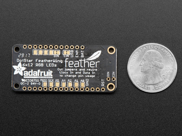 Adafruit DotStar FeatherWing - 6 x 12 RGB LEDs by Adafruit - The Pi Hut