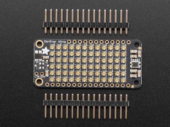 Adafruit DotStar FeatherWing - 6 x 12 RGB LEDs by Adafruit - The Pi Hut