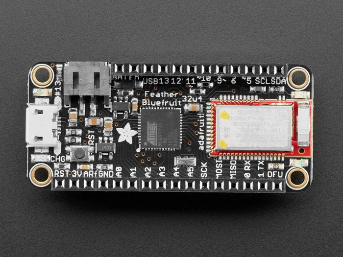 Adafruit Feather 32u4 Bluefruit LE with Stacking Headers (Assembled) by Adafruit - The Pi Hut