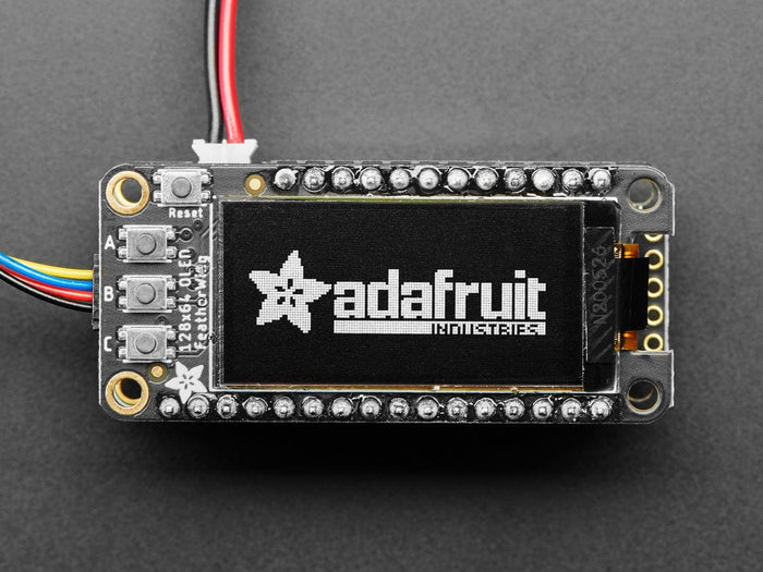 Adafruit FeatherWing OLED - 128x64 OLED Add-on for Feather (STEMMA QT / Qwiic) by Adafruit - The Pi Hut