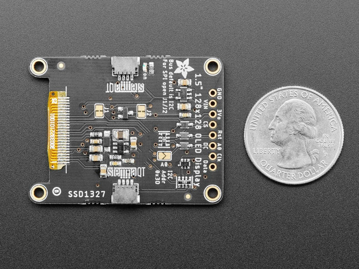 Adafruit Grayscale 1.5" 128x128 OLED Graphic Display (STEMMA QT / Qwiic) by Adafruit - The Pi Hut