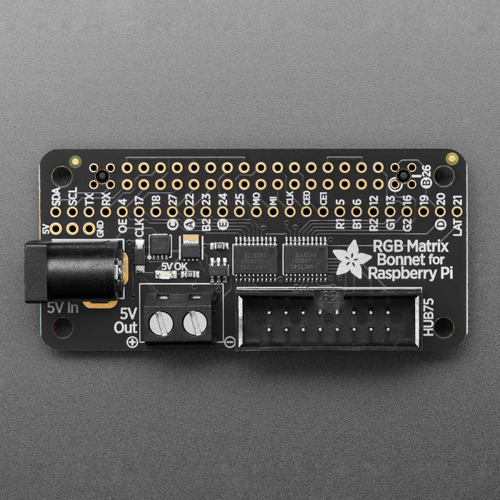 Adafruit RGB Matrix Bonnet for Raspberry Pi by Adafruit - The Pi Hut