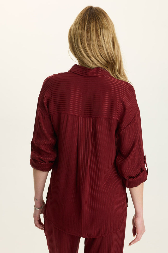 Wearables Aeson Relaxed-Fit Stripe Button-Up