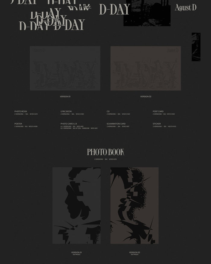 AGUST D (SUGA of BTS) 'D-DAY' (2 Versions)