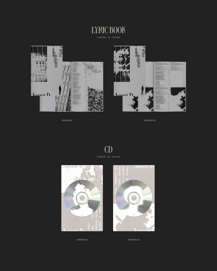 AGUST D (SUGA of BTS) 'D-DAY' (2 Versions)