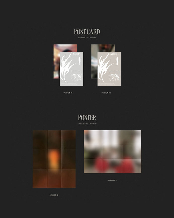 AGUST D (SUGA of BTS) 'D-DAY' (2 Versions)