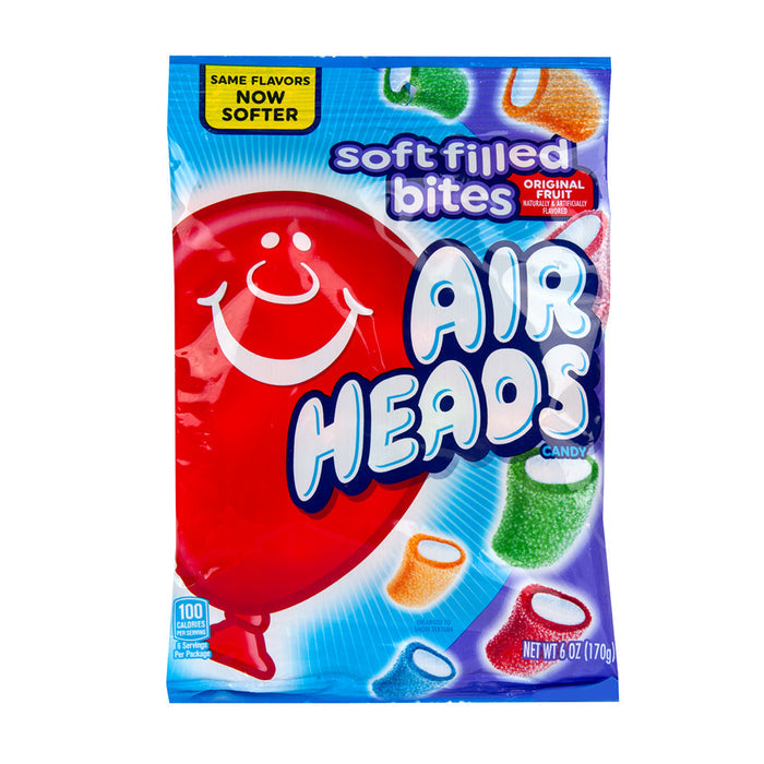 Airheads Soft Filled Bites Candy Peg Bag - 12 Count