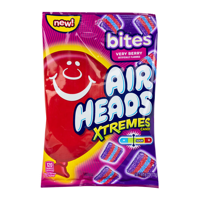 Airheads Xtremes Very Berry Bites Candy Peg Bag - 12 Count